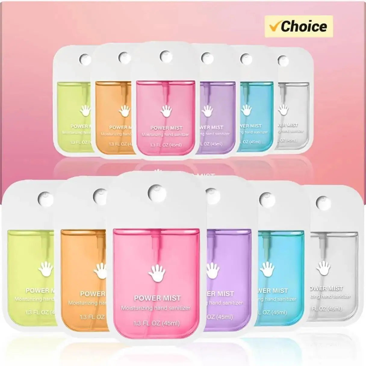7 Flavors Power Mist Hand Sanitizer, Portable Hand Sanitizer Spray, Power Mist Hydrating Hand Sanitizer Spray for Adults