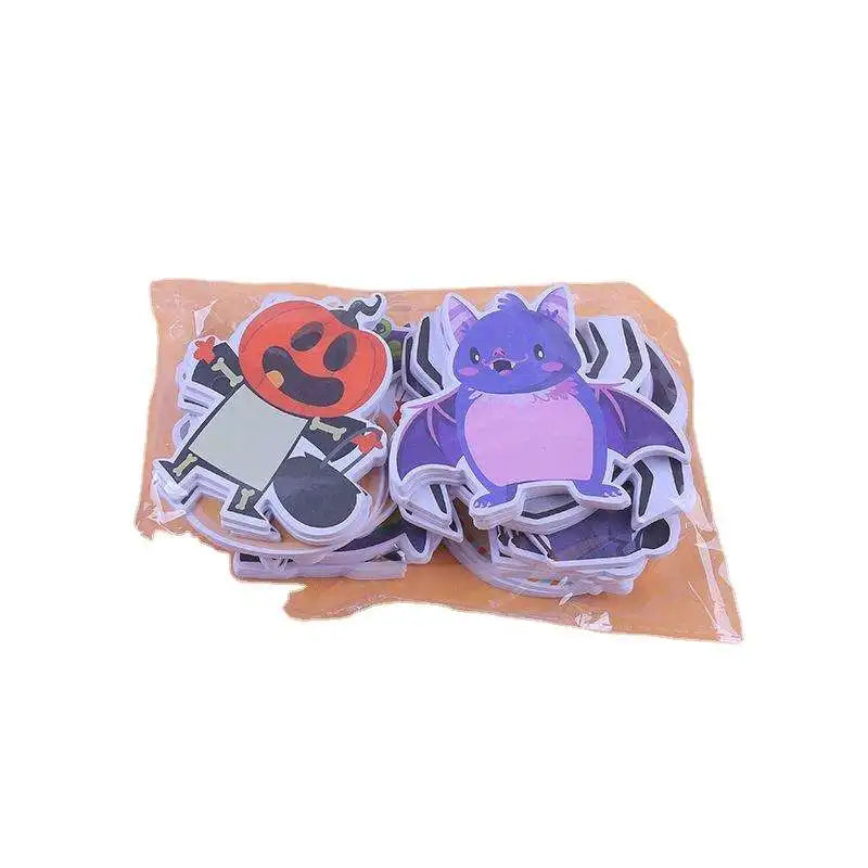Sales Promotion Customizable Halloween Funny Cute Cartoon alien Animal Cute Stationary clear Shape Sticky Notes