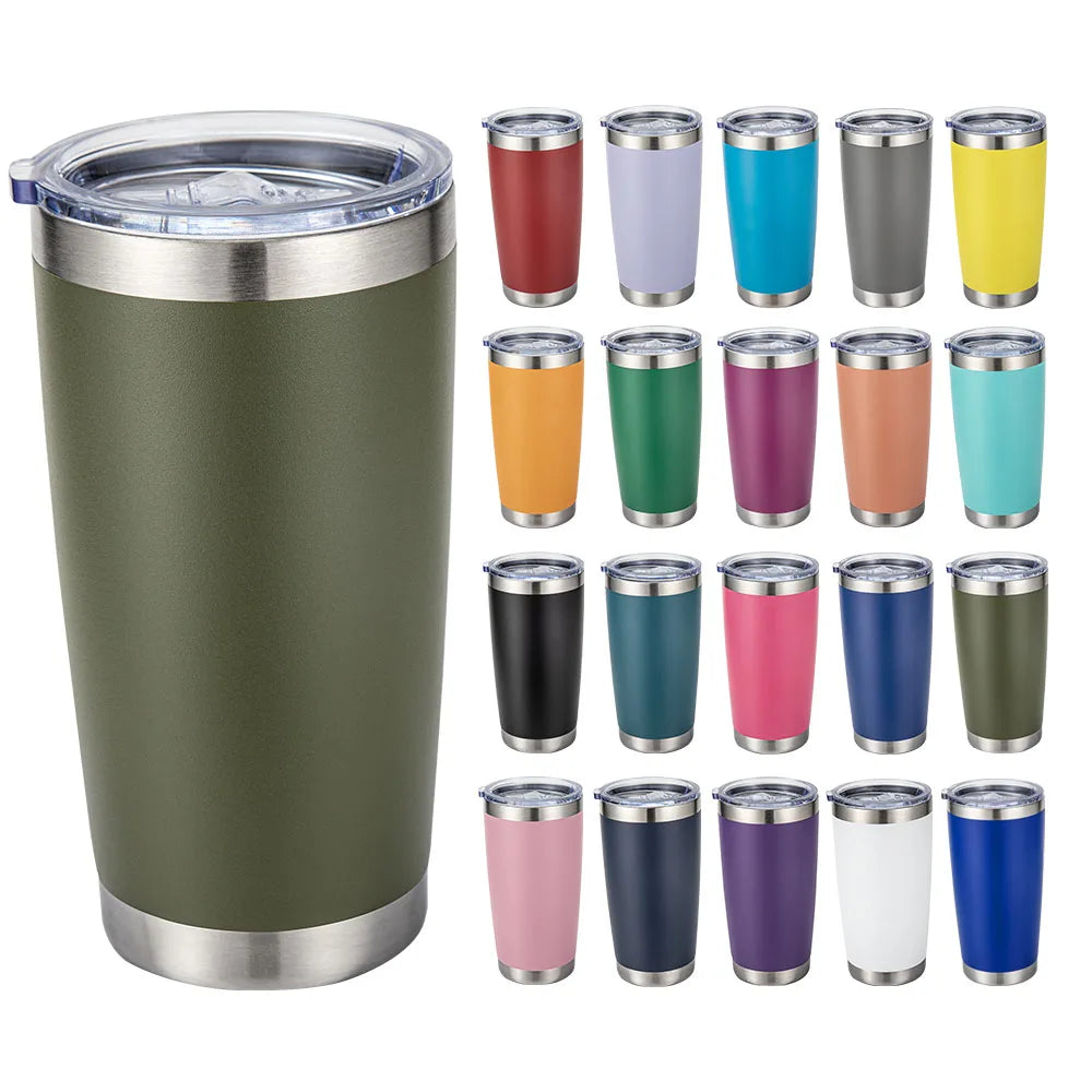 Custom 20 OZ Cup Double Wall Vacuum Insulated Travel Mug Bulk Thermal Tumblers Stainless Steel Insulated Mug