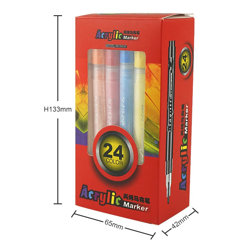 Fournitures Scolaires Stationary Items Stationery Set Long-lasting Soft Pen Nid Durable Nib Watercolor Acrylic Paint Marker Sets
