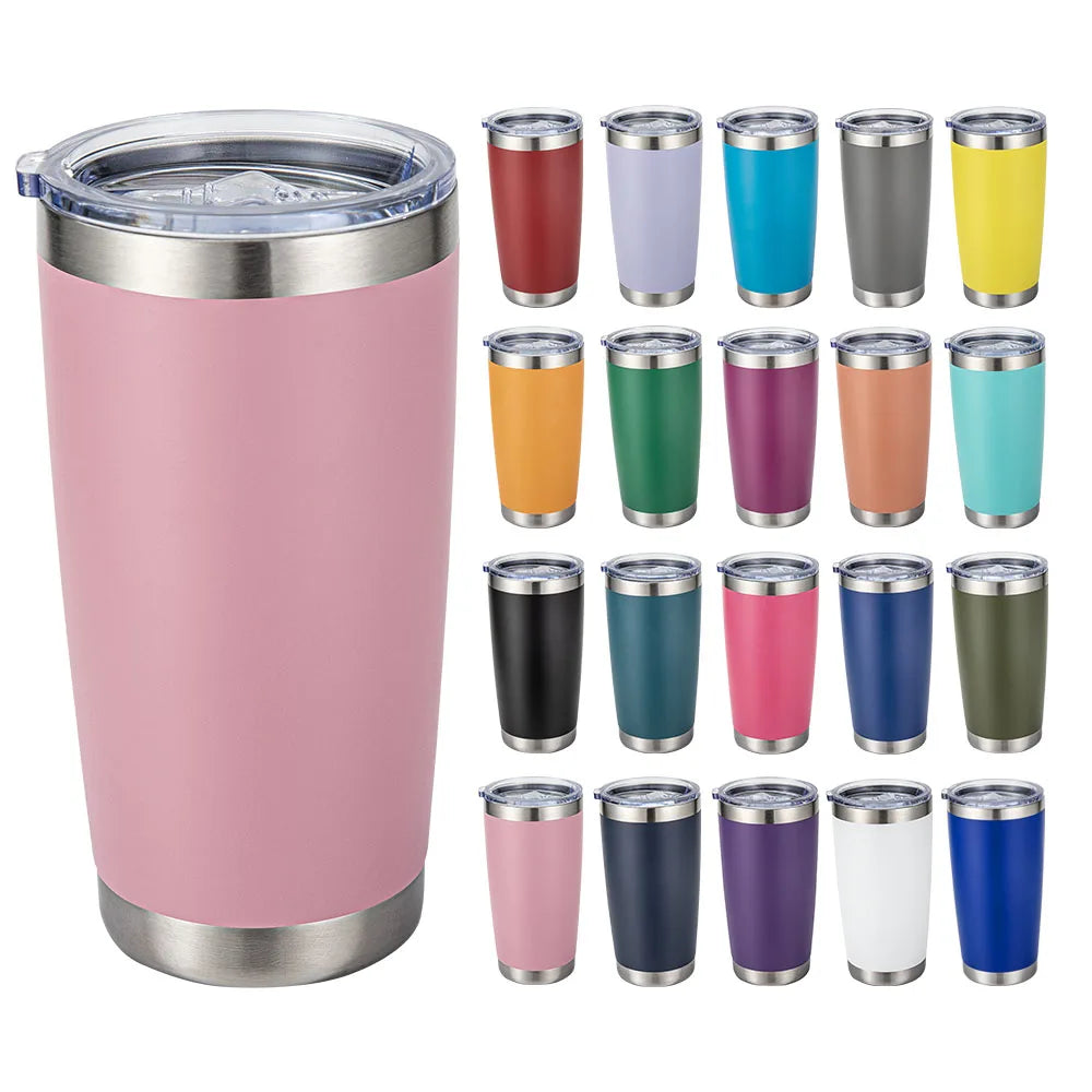 Custom 20 OZ Cup Double Wall Vacuum Insulated Travel Mug Bulk Thermal Tumblers Stainless Steel Insulated Mug