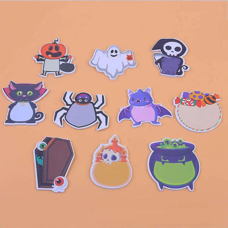 Sales Promotion Customizable Halloween Funny Cute Cartoon alien Animal Cute Stationary clear Shape Sticky Notes