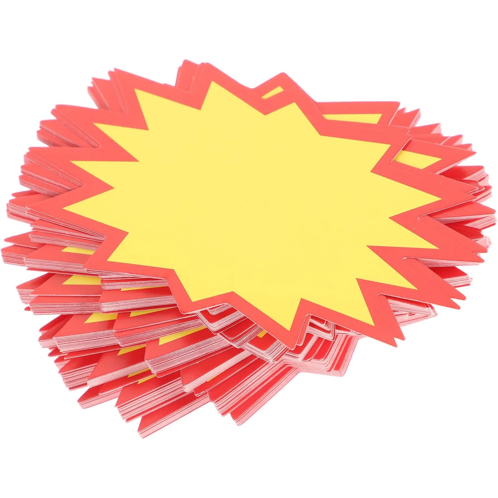 100Pcs Store Promotional Signs Burst Signs Advertising Paper Explosion Sticker Signs Store Promotional