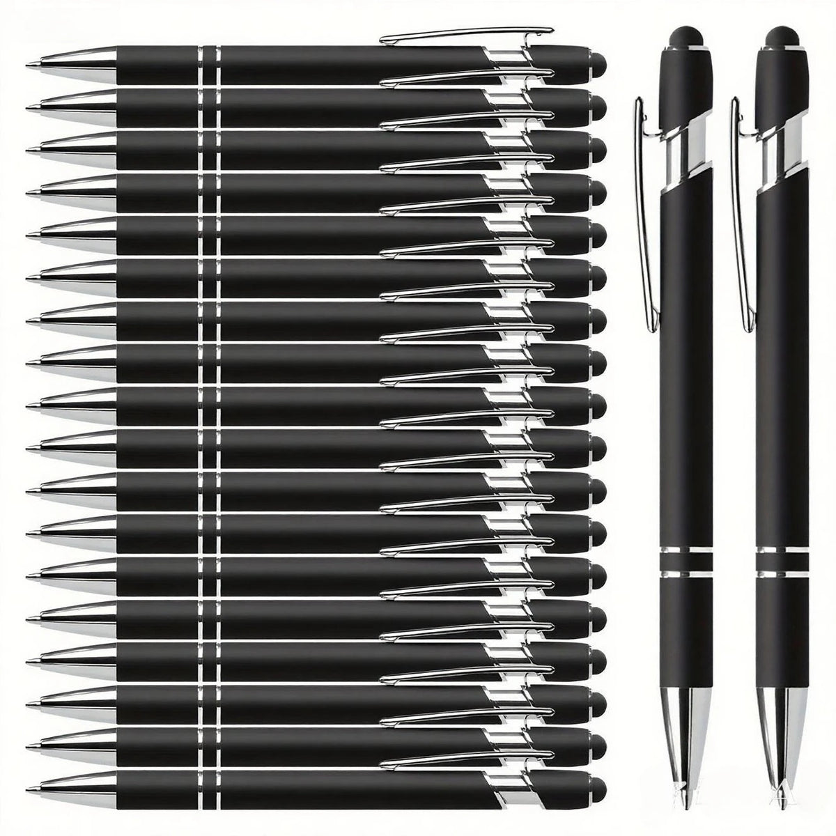 20 Personalized Pens with Stylus- Customizable Ballpoint Pen Set- Perfect for Office, School, Journaling, and Art Projects