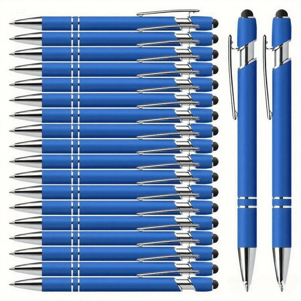 20 Personalized Pens with Stylus- Customizable Ballpoint Pen Set- Perfect for Office, School, Journaling, and Art Projects