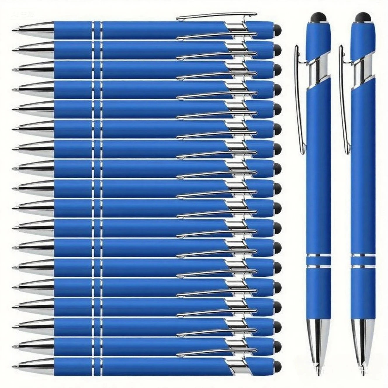 20 Personalized Pens with Stylus- Customizable Ballpoint Pen Set- Perfect for Office, School, Journaling, and Art Projects