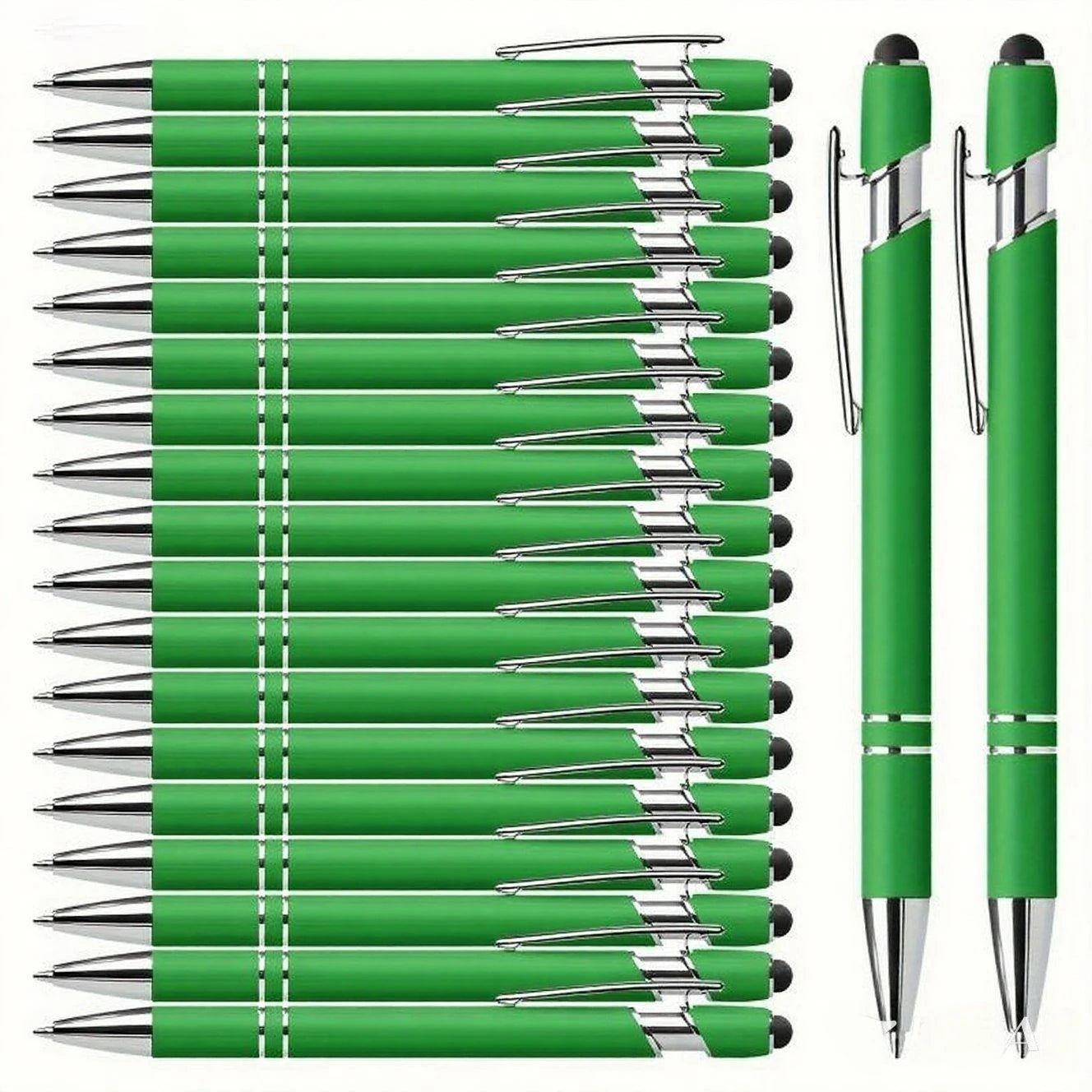 20 Personalized Pens with Stylus- Customizable Ballpoint Pen Set- Perfect for Office, School, Journaling, and Art Projects
