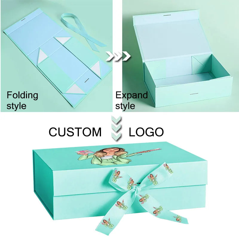 Cardboard White Black Gift Package Carton Large Gift Box logo customize Corrugated Box For Packaging Parti Favors Box