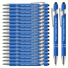 20 Personalized Pens with Stylus- Customizable Ballpoint Pen Set- Perfect for Office, School, Journaling, and Art Projects