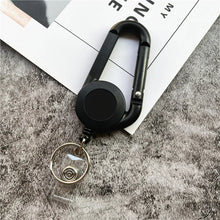 Keychain Carabiner Reel Holder Convenient Badge Holder Lanyard Black Badge for Hanging Credential Premium Retractable Keychain