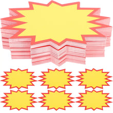 100Pcs Store Promotional Signs Burst Signs Advertising Paper Explosion Sticker Signs Store Promotional