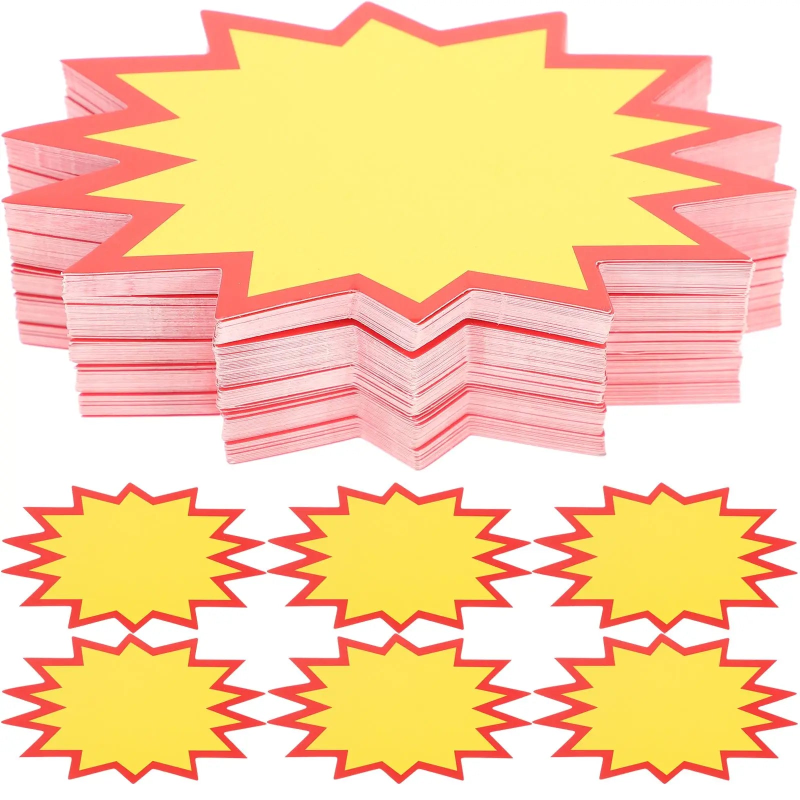 100Pcs Store Promotional Signs Burst Signs Advertising Paper Explosion Sticker Signs Store Promotional