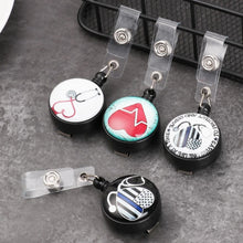 Badge Holder Clip Card Holder Clip Name Tag Holder Name Card Holder Retractable Badge Nurse Doctor Key Chain ID Badge Holder