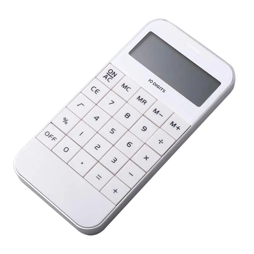 Student Mini Office Pocket Promotional Cheap White Black Digit Calculator Electronic