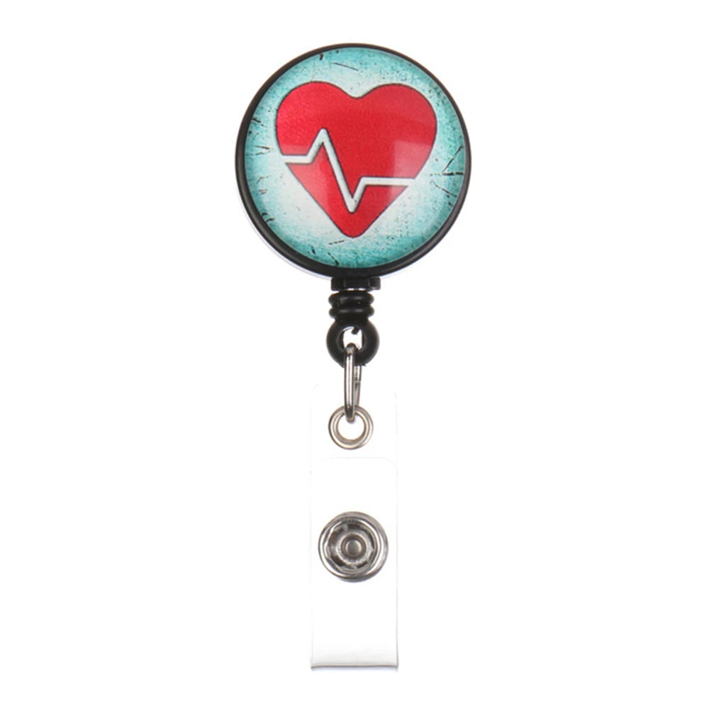 Badge Holder Clip Card Holder Clip Name Tag Holder Name Card Holder Retractable Badge Nurse Doctor Key Chain ID Badge Holder