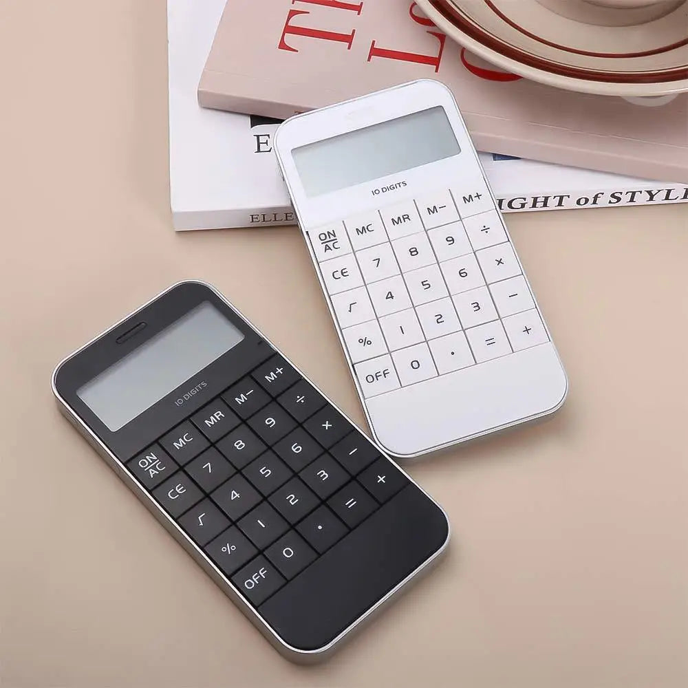 Student Mini Office Pocket Promotional Cheap White Black Digit Calculator Electronic