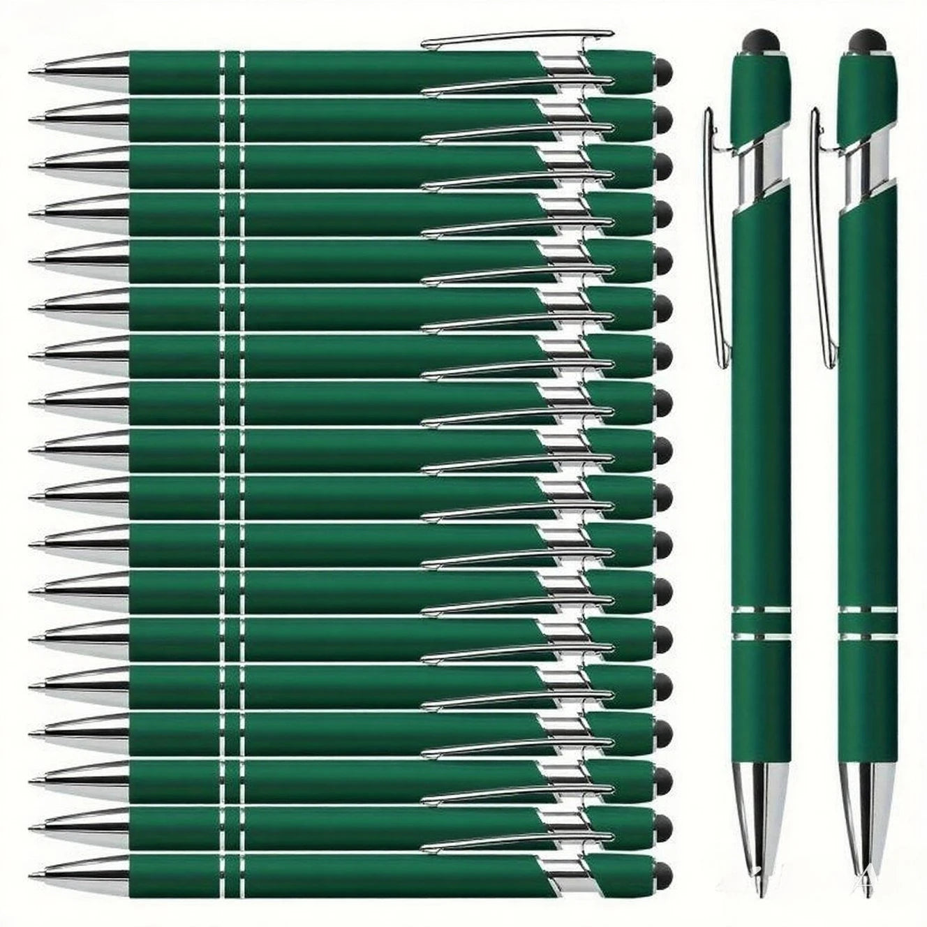 20 Personalized Pens with Stylus- Customizable Ballpoint Pen Set- Perfect for Office, School, Journaling, and Art Projects
