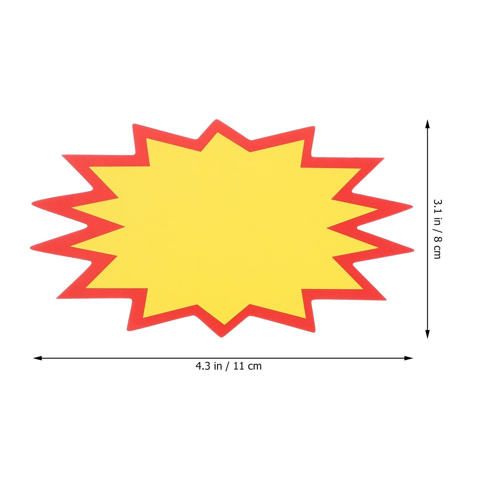 100Pcs Store Promotional Signs Burst Signs Advertising Paper Explosion Sticker Signs Store Promotional