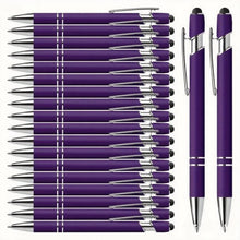 20 Personalized Pens with Stylus- Customizable Ballpoint Pen Set- Perfect for Office, School, Journaling, and Art Projects