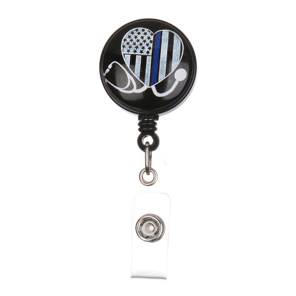 Badge Holder Clip Card Holder Clip Name Tag Holder Name Card Holder Retractable Badge Nurse Doctor Key Chain ID Badge Holder