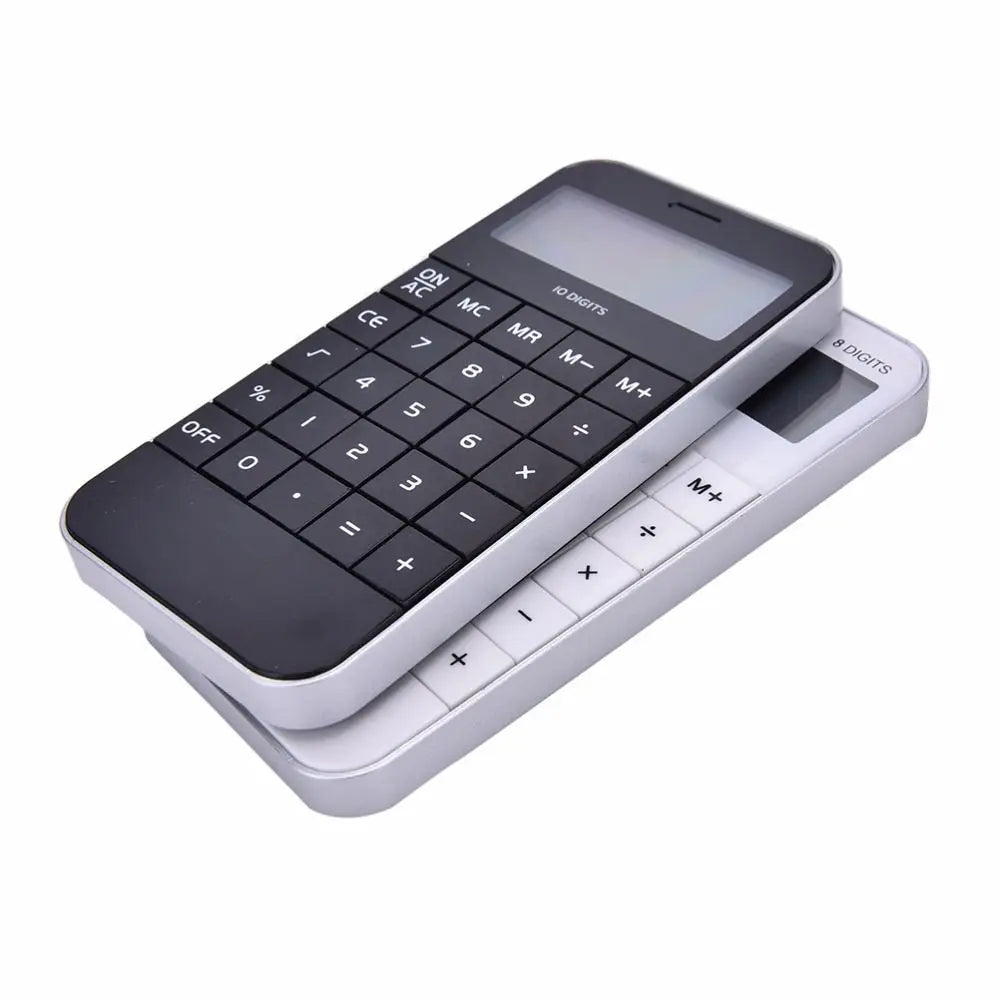 Student Mini Office Pocket Promotional Cheap White Black Digit Calculator Electronic