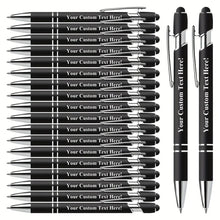 20 Personalized Pens with Stylus- Customizable Ballpoint Pen Set- Perfect for Office, School, Journaling, and Art Projects