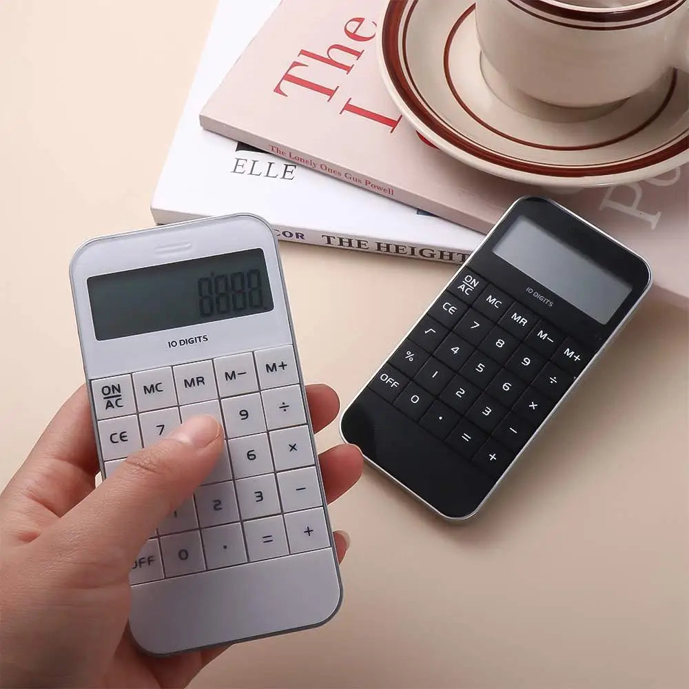 Student Mini Office Pocket Promotional Cheap White Black Digit Calculator Electronic