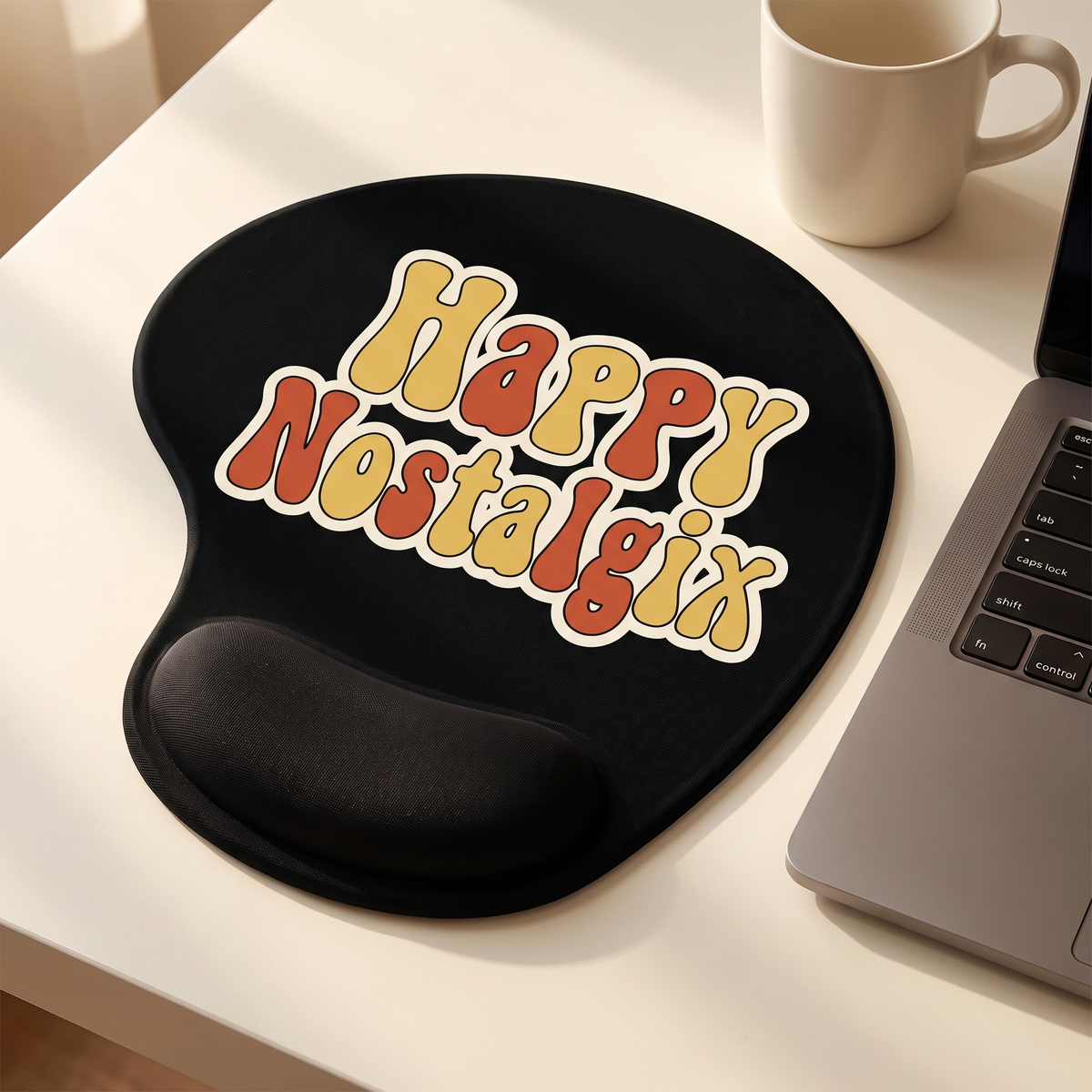Happy Nostalgix branded mouse pad