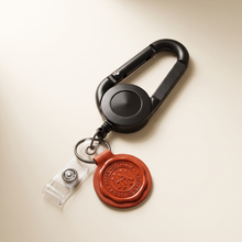 Happy Nostalgix branded carabiner keychain