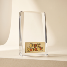 Happy Nostalgix branded engraved award
