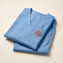 Happy Nostalgix branded medical scrubs