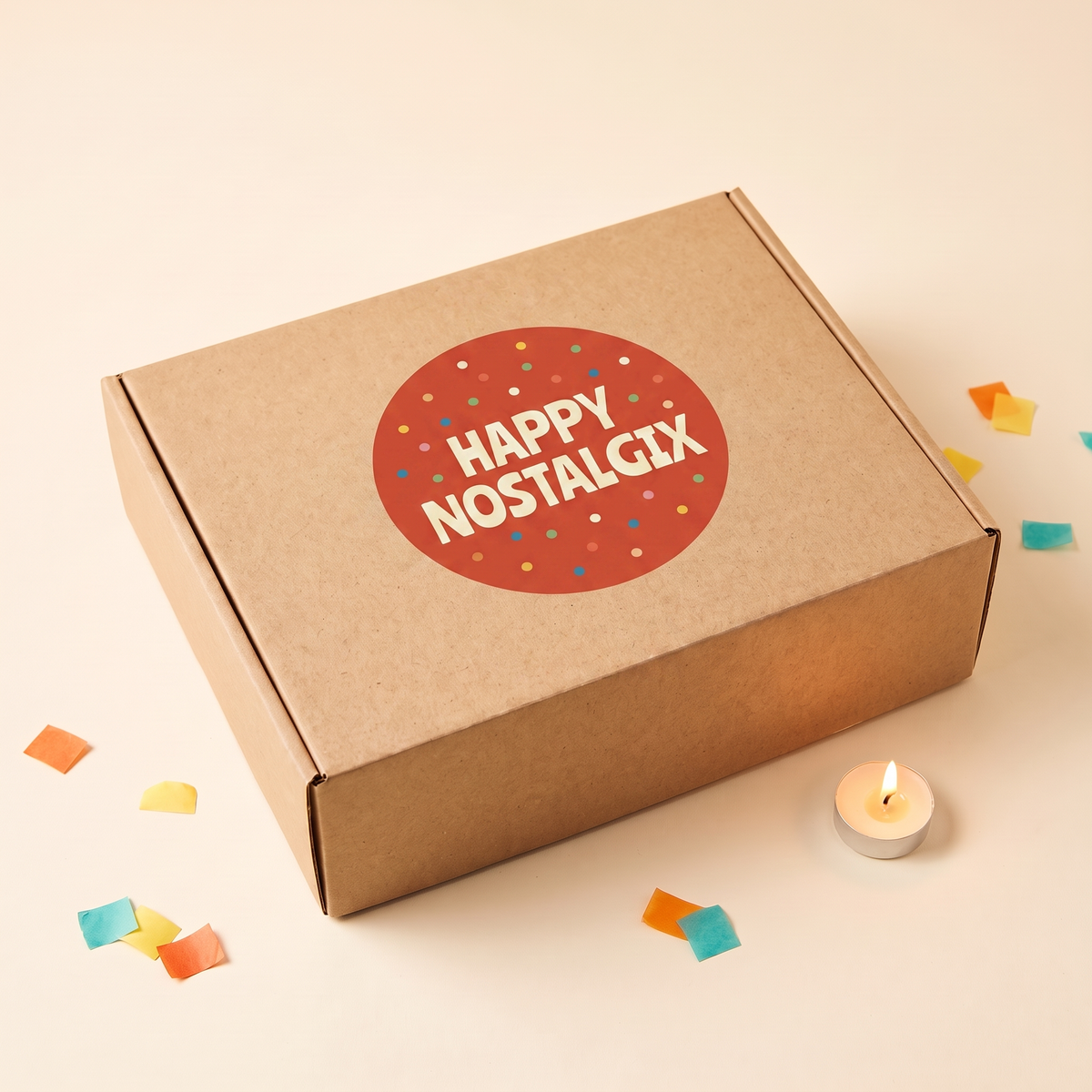 Happy Nostalgix branded birthday gift set