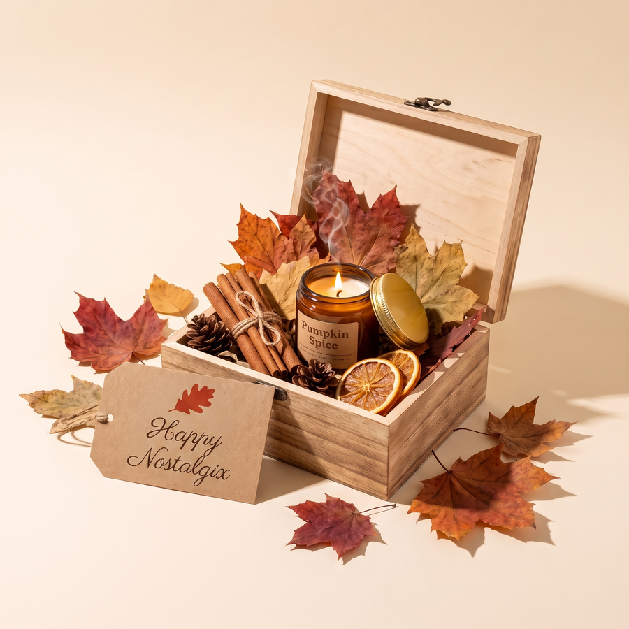 Happy Nostalgix branded fall gift set